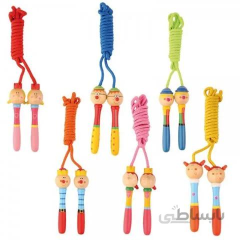 طناب بازی کودک با دسته چوبی کد BZ-12