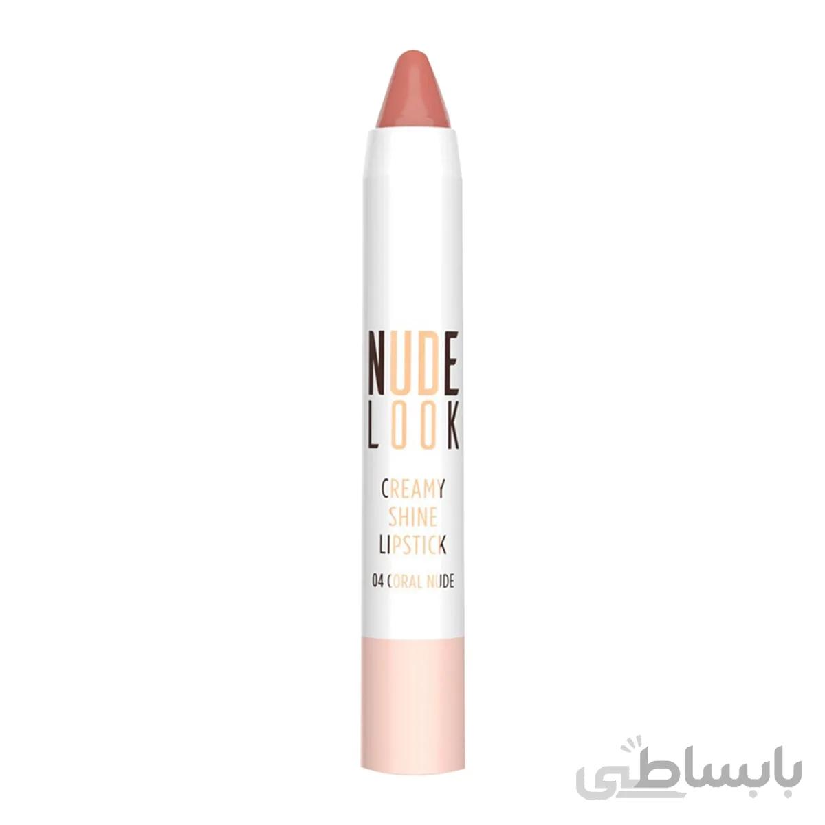 رژلب مدادی براق Nude Look گلدن رز شماره 04 ا Golden Rose Nude Look Creamy Shine Lipstick No. 04