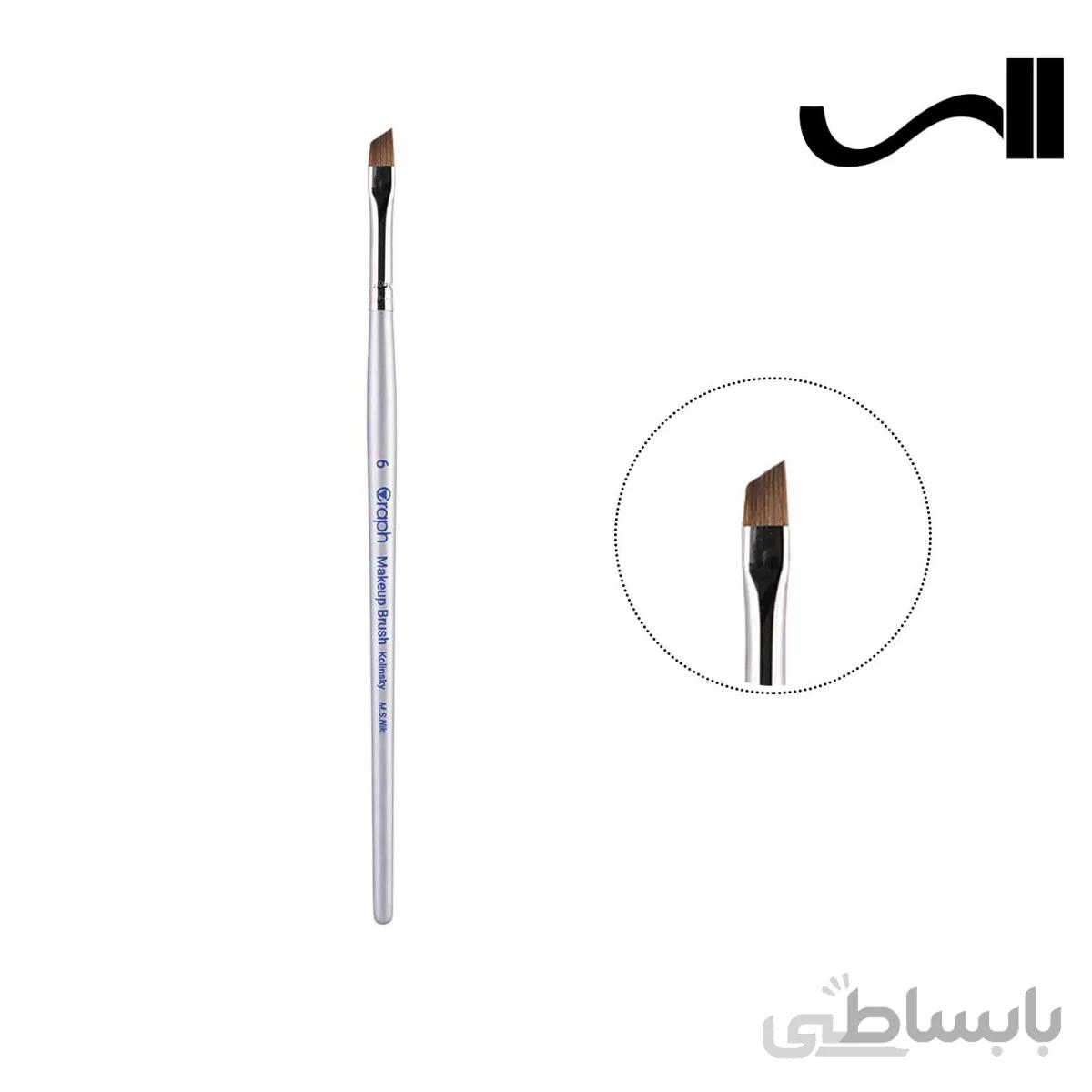 قلم موي سر کج گراف سایز 6