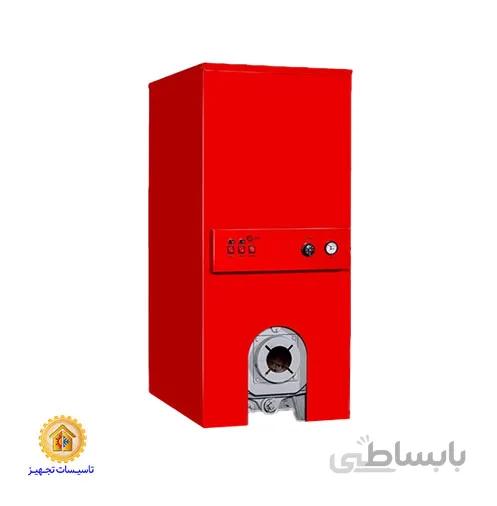 پکیج زمینی شوفاژکار مدل آذرخش بلند 5 پره ا پکیج زمینی شوفاژکار مدل آذرخش 5 بلند با دیگ چدنی 5 پره و مخزن کویل دار 160 لیتری بدون مشعل و ظرفیت 43700 کیلوکالری