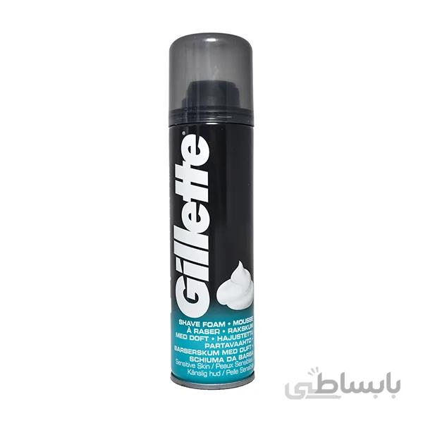 فوم اصلاح ژیلت مدل Sensitive حجم ۲۰۰ میلی لیتر
