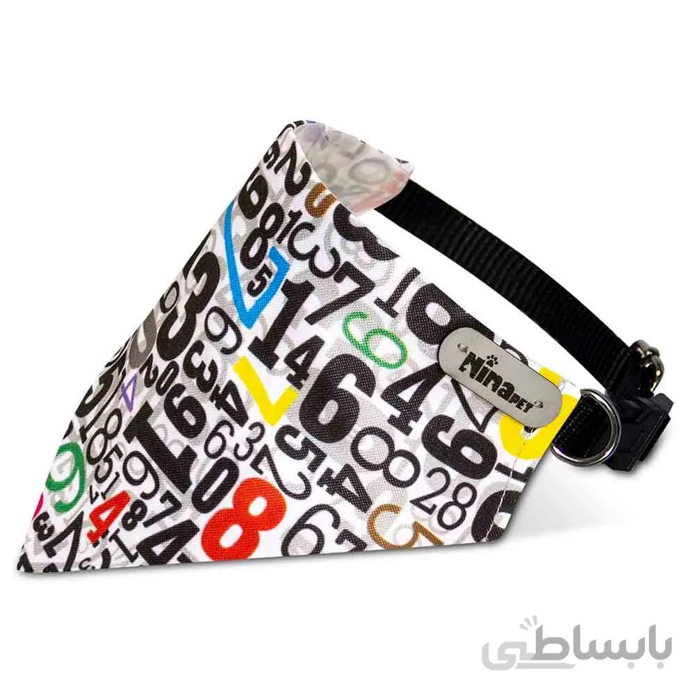 قلاده دستمال گردن سگ نیناپت مدل اعداد ا Ninapet Collar & Scarf For Large Dog Numbers Model