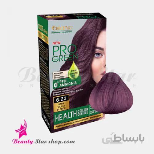 کیت رنگ مو بدون آمونیاک کلینیک شماره 6.22 بلوند بنفش تیره