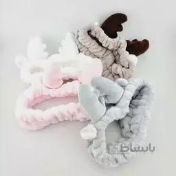هدبند حوله ای فانتزی طرح گوزن (طوسی)