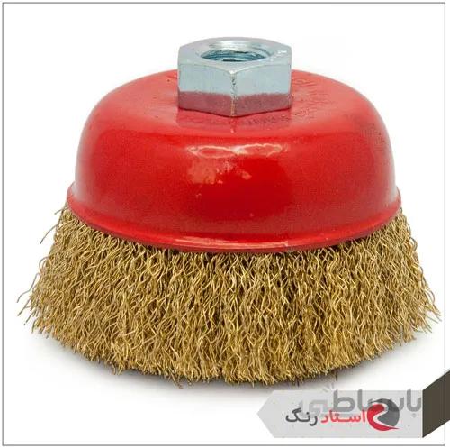 فرچه سیمی کاسه ای 10 سانت افشان