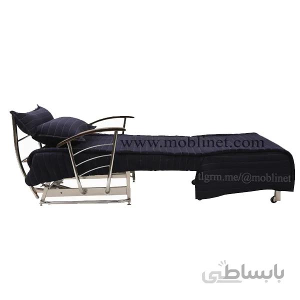 مبل تختخواب شو یک نفره مدل پانیز دسته چوبی