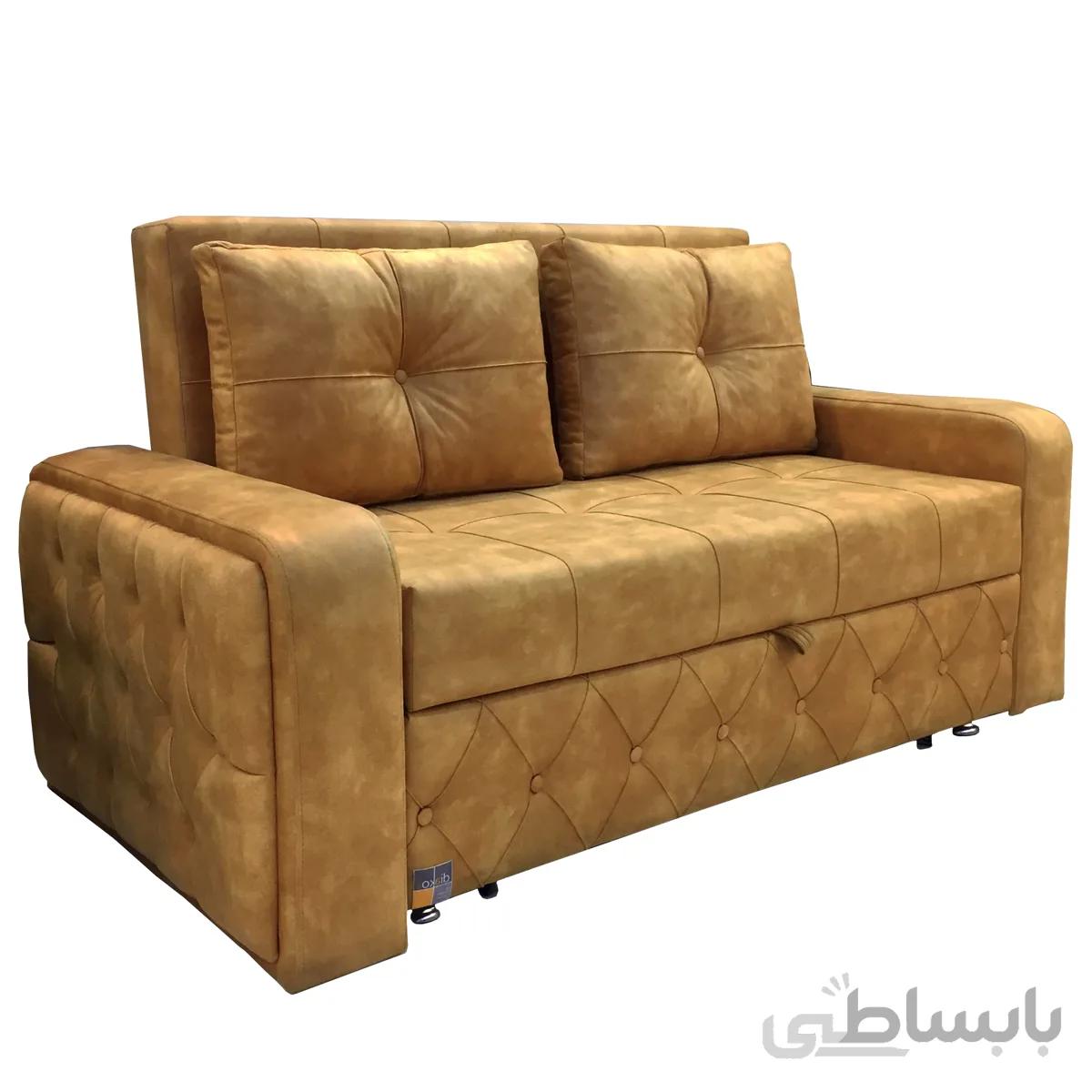 مبل تختخوابشو دو نفره مدل سالامیس - آبی