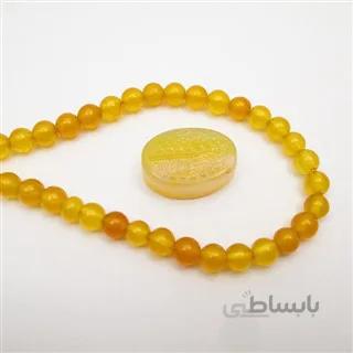 عقیق زرد با حکاکی و من یتق الله کد 2998 ا قیمت به شرط خرید تیمی