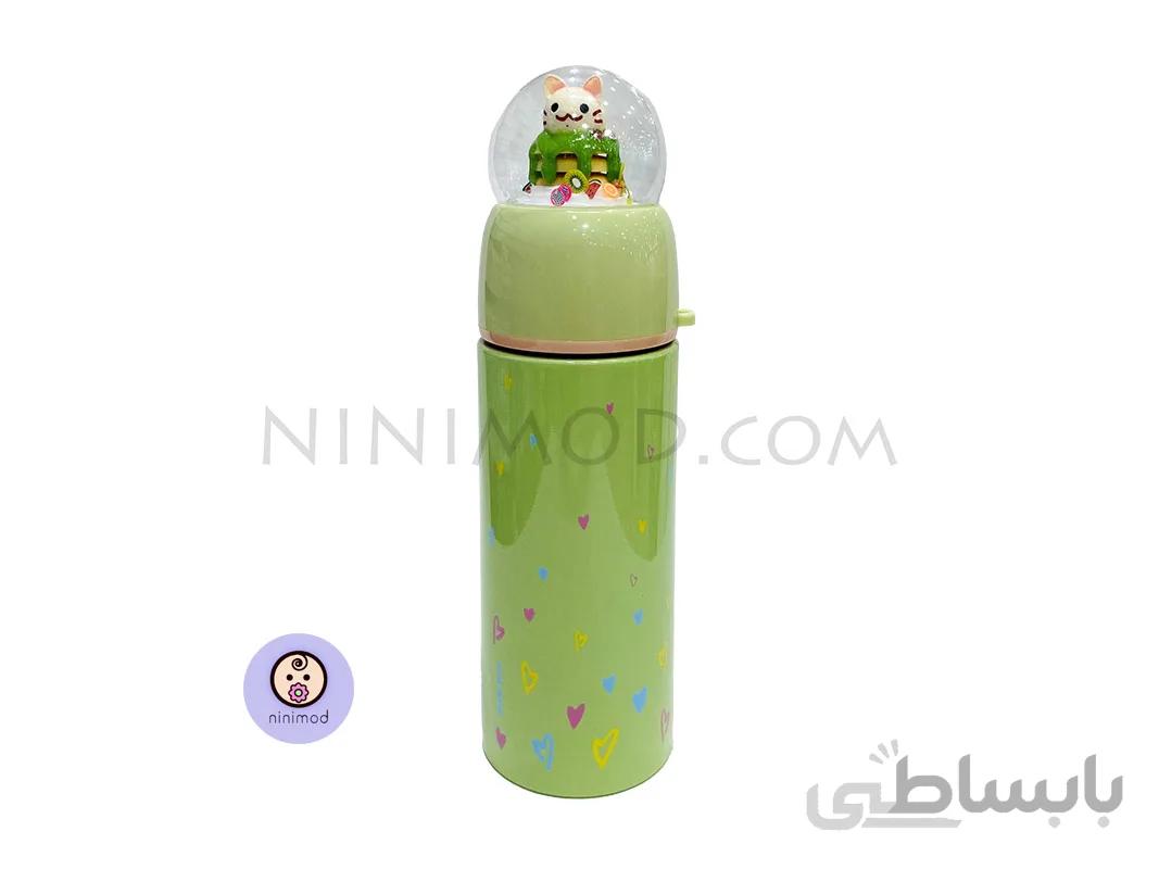 فلاسک آب طرح قلب رنگ سبز