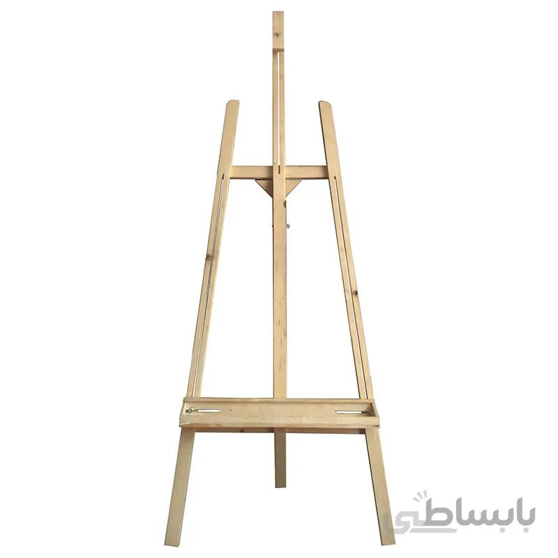 سه پایه بوم نقاشی تاشو دو شیار مدل چوبی با قابلیت تنظیم ارتفاع