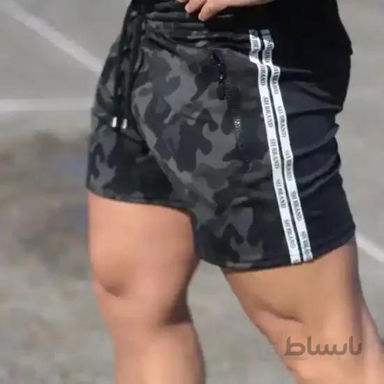شلوارک مردانه کد 222 طرح چیریکی جنس دورس رنگ مشکی ا Men's shorts, code 222, dorsal design, made of Dors, black color