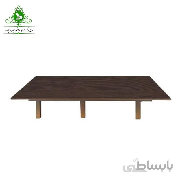 کفی تخت خواب یک نفره مدل پایه دار ملامینه