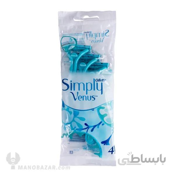 تیغ ژیلت ونوس Gillette Simply Venus : تعداد 4 عدد