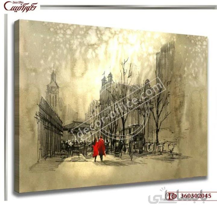 تابلو دکوراتیو منظره شهری 2045 ا Urban landscape decorative painting 2045