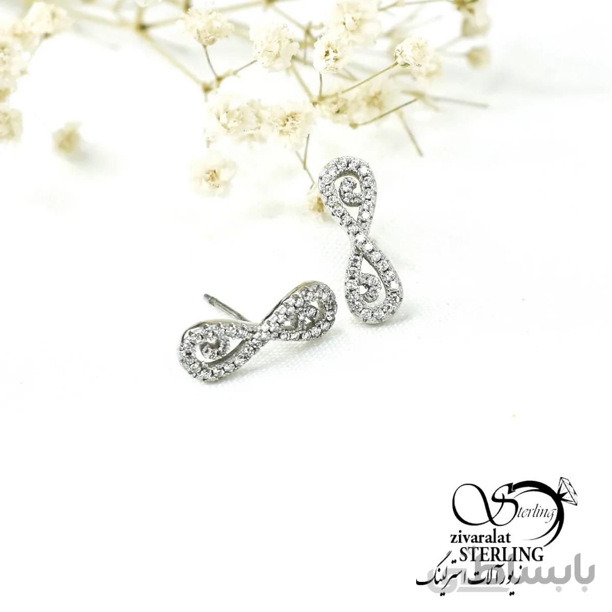 گوشواره میخی نقره کد 6203