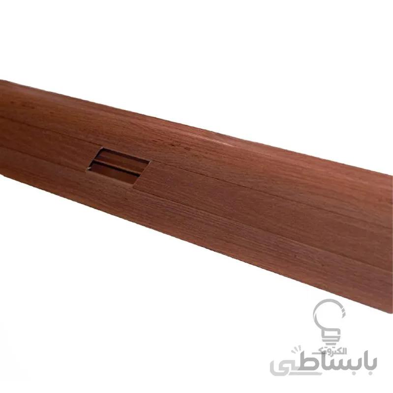 داکت قرنیزی ارتفاع 80 mm لبه نرم سفید و طرح چوب سوپیتا