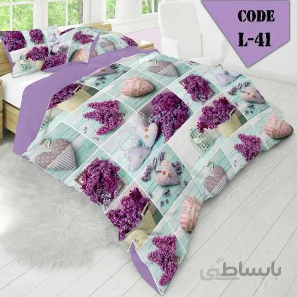 روتختی سه بعدی ساتن ابریشم ترک طرح گلدار - کد 41