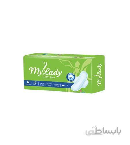 نوار بهداشتی ضخیم my Lady کلاسیک سبز مخصوص پوست های حساس