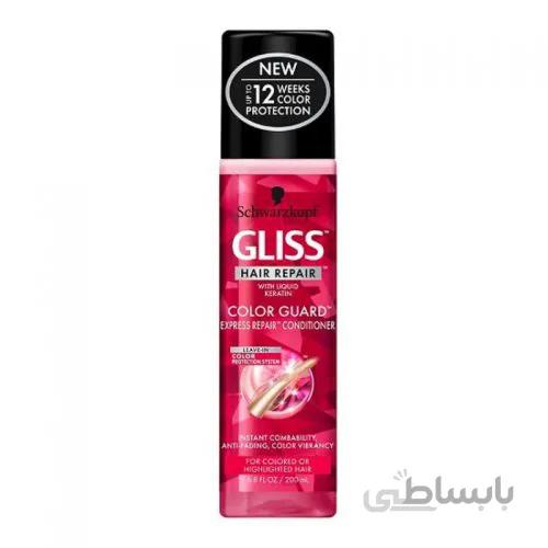 اسپری ترمیم کننده مو 2 فاز گلیس مخصوص موهای رنگ شده مدل Gliss express repair conditioner