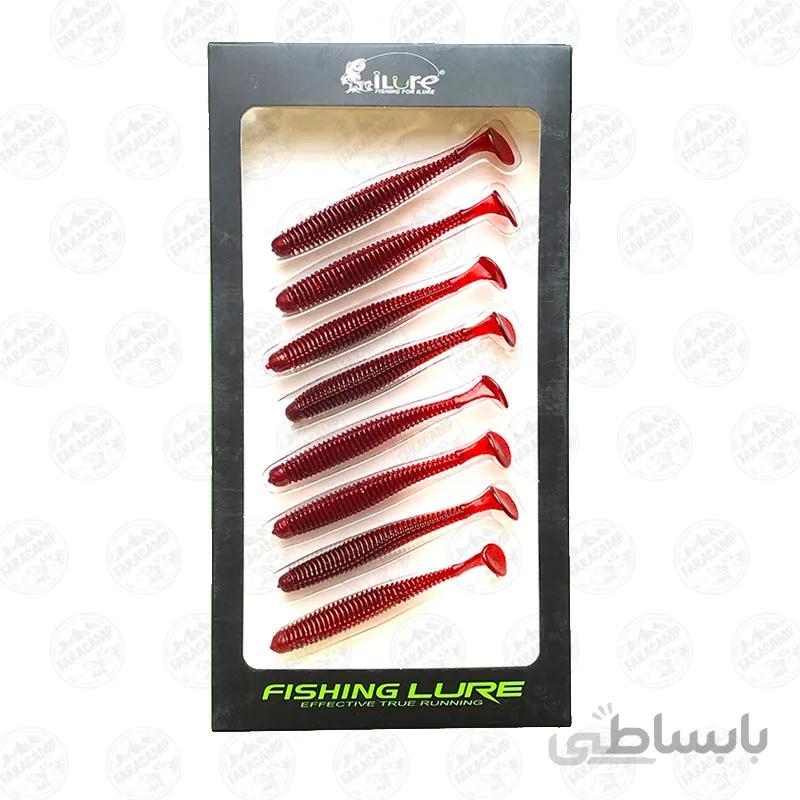 طعمه جیگ ماهی ژله ای ilure بسته 8 عددی 8 سانتی متر رنگ قرمز