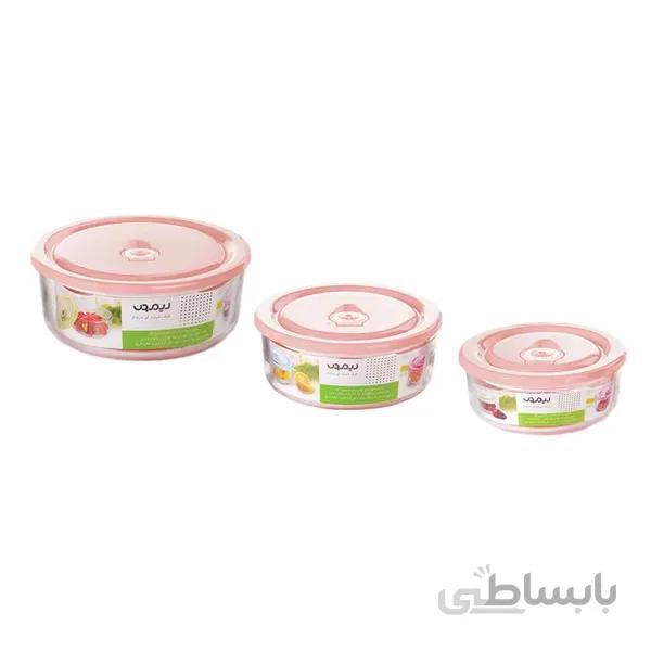 ست ظرف شیشه ای وکیومی تاریخ دار لیمون کد 1230