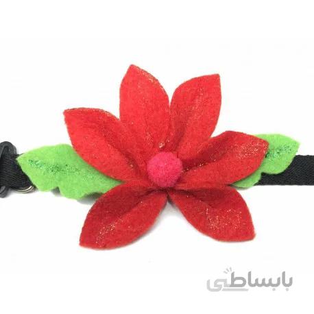 قلاده گلدار نمدی پرس پت