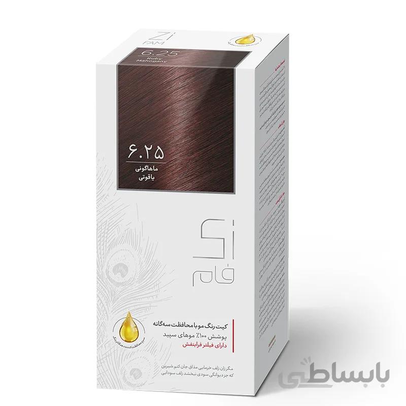 کیت رنگ مو زی فام مدل Mahogany حجم 50 میل شماره 6.25 – ماهوگانی یاقوتی