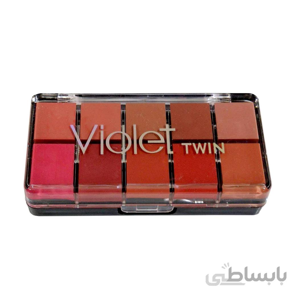 پالت رژ لب ویولت 10 عددی سری A ا VIOLET Lipgloss Balm 10 color Series A