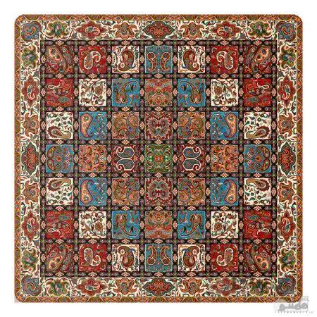 رومیزی مربع ترمه طرح امپراطور کد 1005
