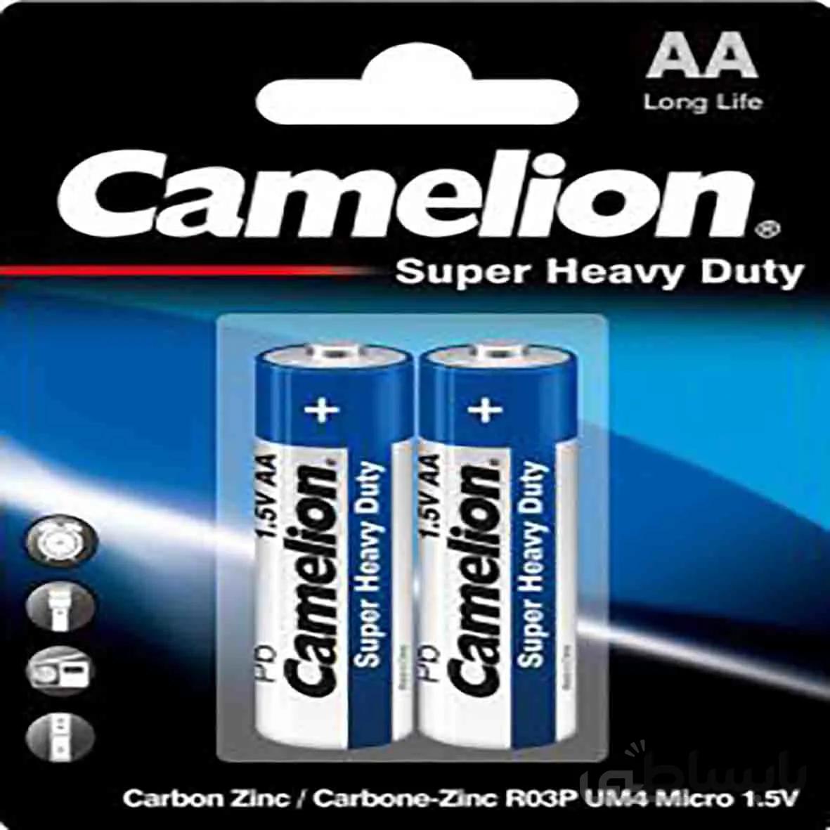 باتری ۲ تایی قلمی Camelion Long Life AA پکدار ا Camelion Super Heavy Duty AA 1.5v