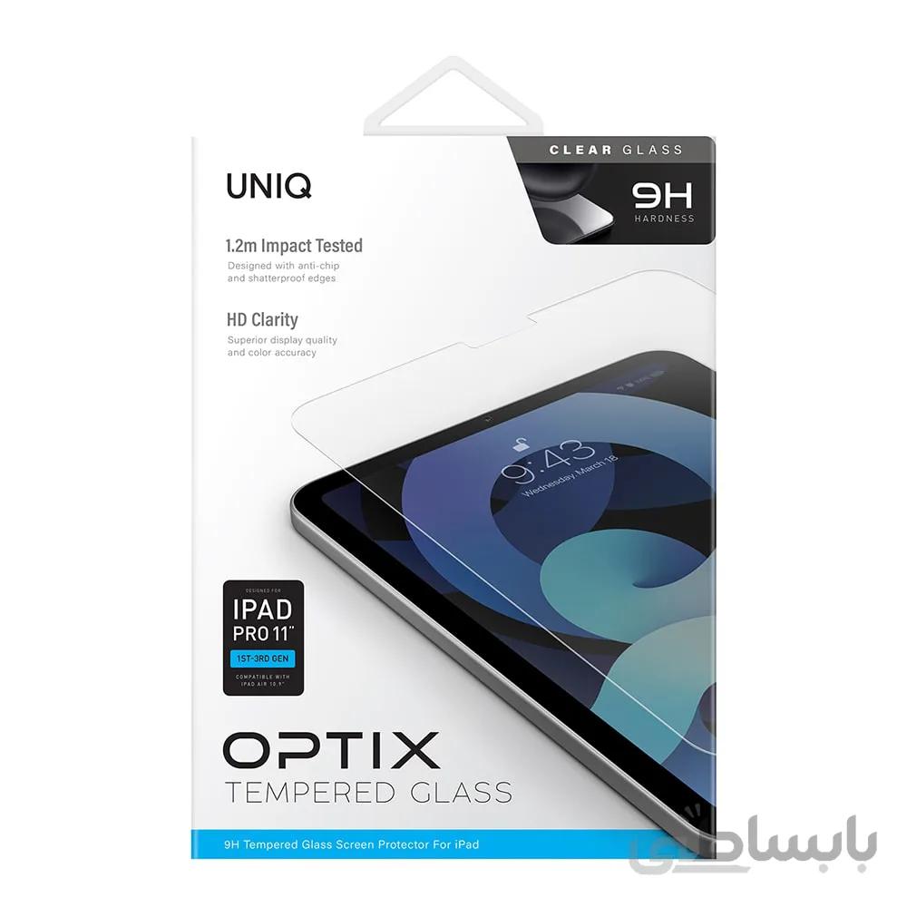 محافظ صفحه نمایش شیشه ای یونیک آیپد پرو 11 (نسل 1 تا 3) و آیپد ایر 10.9 | Uniq OPTIX Clear Tempered Glass iPad Pro 11 (1st-3rd Gen) & iPad Air 10.9