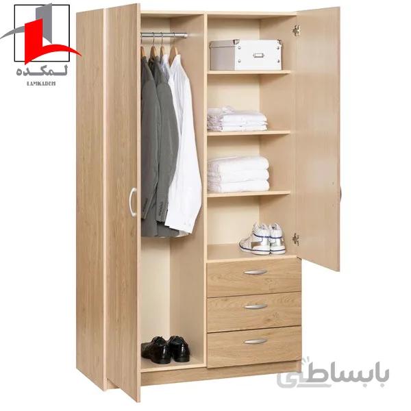 کمد لباس ام دی اف دو درب لمکده مدل s100