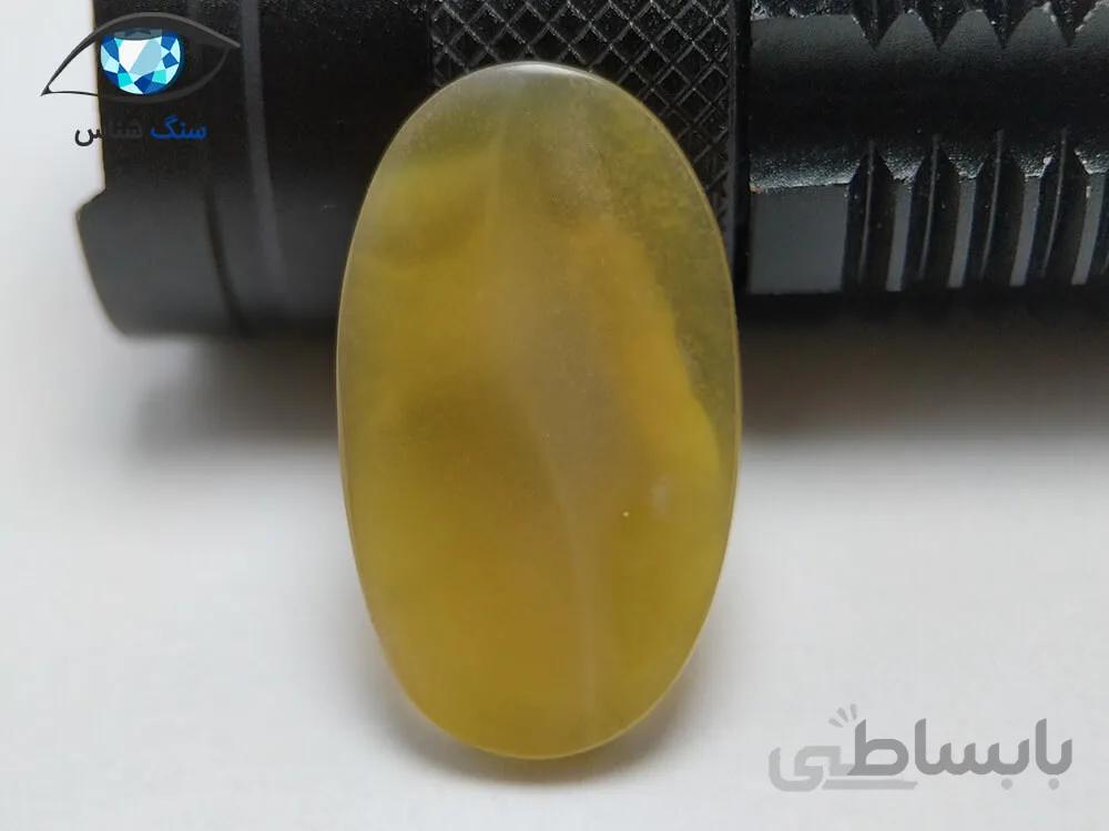 عقیق زرد عسلی طبیعی 2.8 گرم