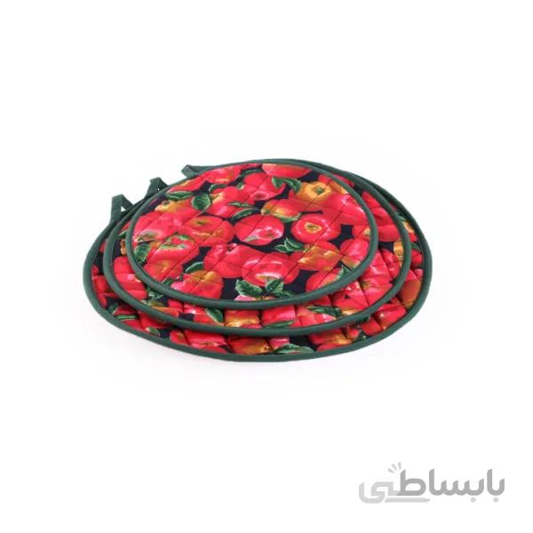 دمکن 3 تکه کشدار چاپی رزین تاژ طرح سیب