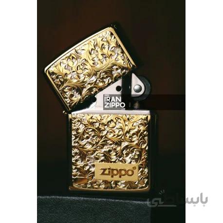 فندک اصل زیپو مدل 6301 | ژاپن | طرح قالی