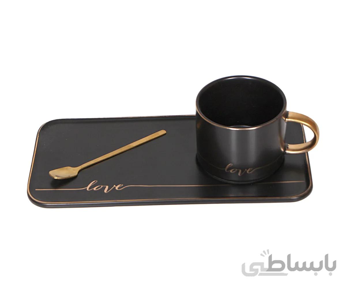 فنجان سرامیکی سینی دار love