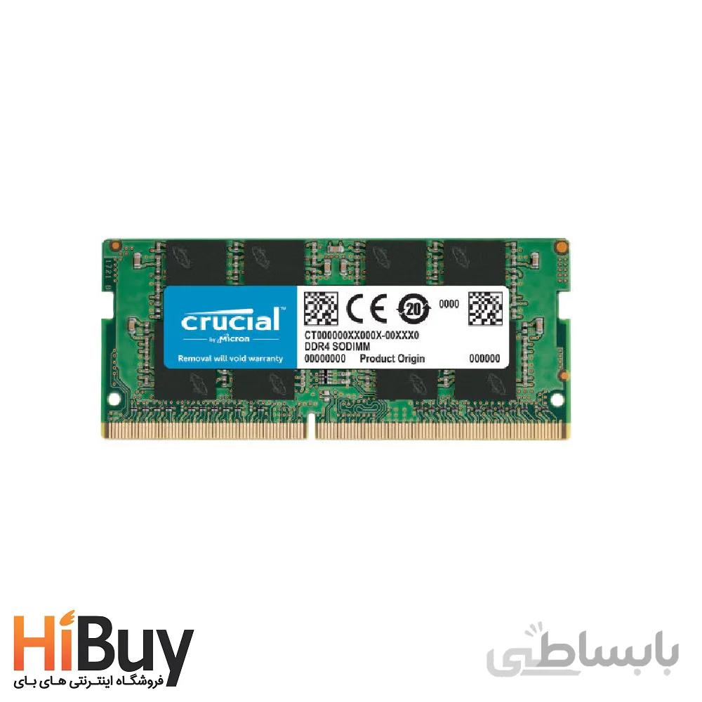 رم لپ تاپ DDR4 تک کاناله 2666 مگاهرتز CL19 کروشیال مدل 444244 ظرفیت 8 گیگابایت ا CRUCIAL DDR4 2666MHZ CL19 RAM 8 G