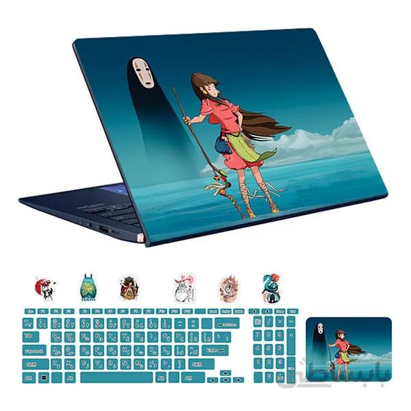 اسکین لپ تاپ طرح Anime کد ۰۴به همراه استیکر کیبورد