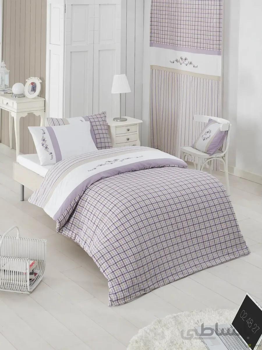 رو تختی کازاندرا مدل Violetta بنفش یک نفره 3 تکه
