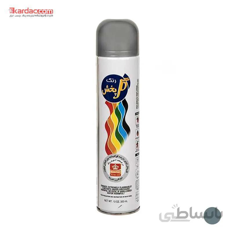 اسپری رنگ طوسی سیر گل پخش حجم 300 میلی لیتری ا GolPakhsh Dark Gray Spray 300Ml