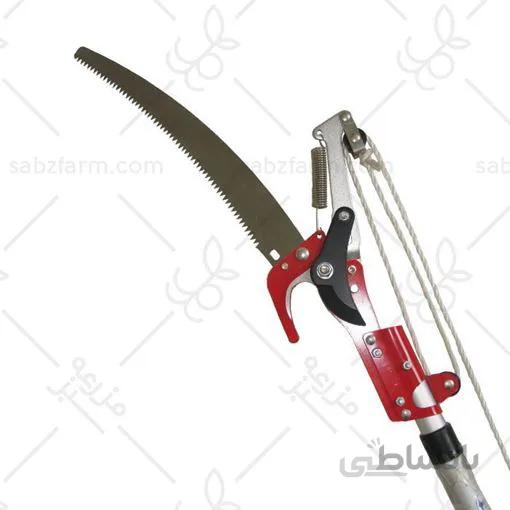 قیچی و اره هرس دسته بلند طناب دار