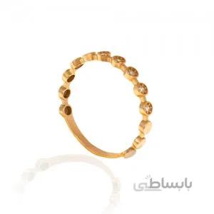 انگشتر طلا زنانه طرح گوارسه نگیندار کد CR314