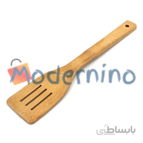 کفگیر شیاردار بامبو سایز 30