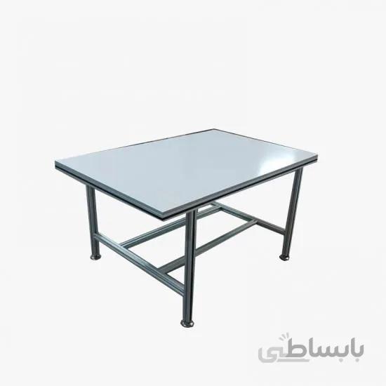میز کار ساده با پروفیل شیاردار