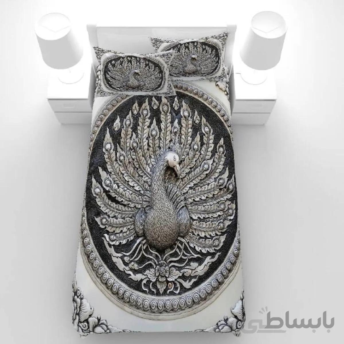 سرویس خواب برند گوزل guzel مدل طاووس یکنفره 5تکه روتختی