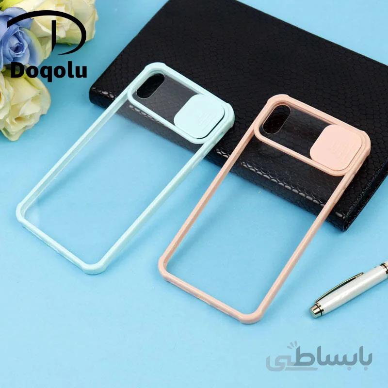 قاب گوشی اپل Apple iphone xs max مدل محافظ لنزدار کشویی پشت شفاف ضربه گیر