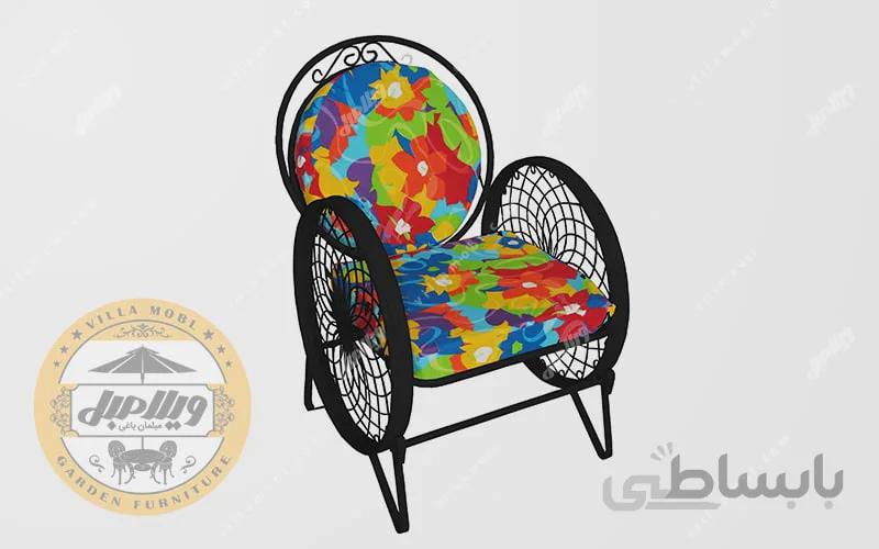 تشک صندلی باغی فلزی مدل گلبرگ