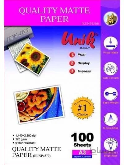 کوتد 170 گرم 100برگی Unik- A3