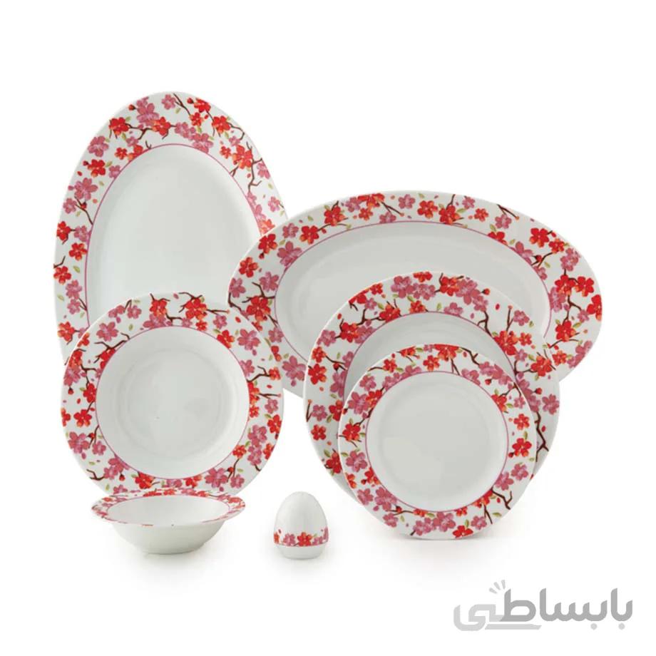سرویس غذاخوری ۲۸ پارچه چینی زرین سری ایتالیا اف مدل توکیو