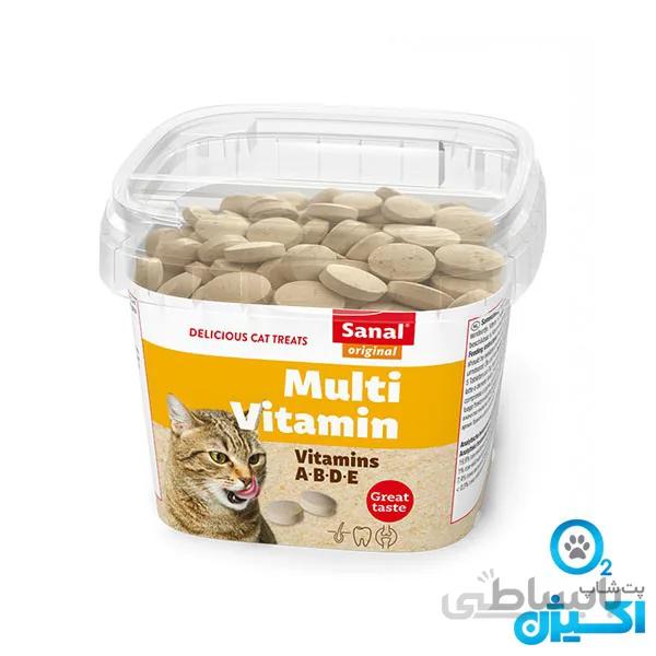 تشویقی سطلی گربه سانال مولتی ویتامین ۷۵ گرمی